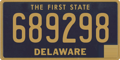 DE license plate 689298