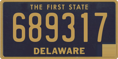 DE license plate 689317
