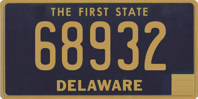 DE license plate 68932