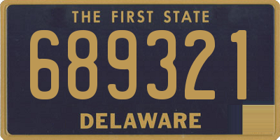 DE license plate 689321