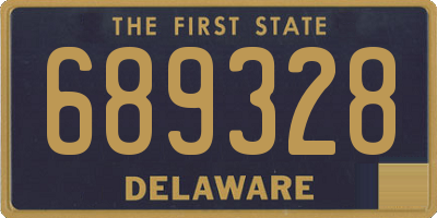 DE license plate 689328
