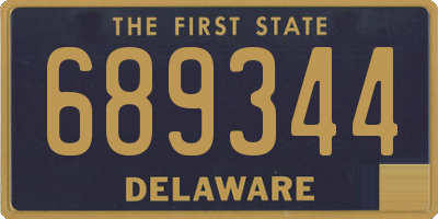 DE license plate 689344
