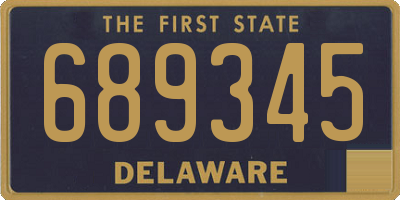 DE license plate 689345
