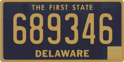 DE license plate 689346