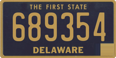 DE license plate 689354