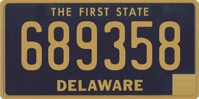 DE license plate 689358