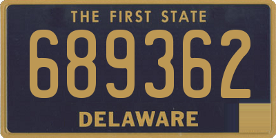 DE license plate 689362