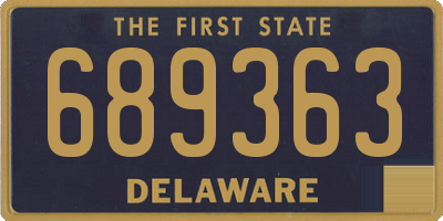 DE license plate 689363