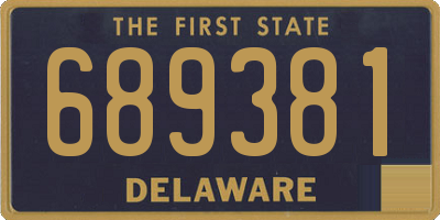 DE license plate 689381