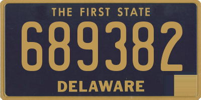 DE license plate 689382