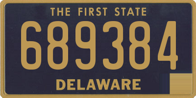 DE license plate 689384