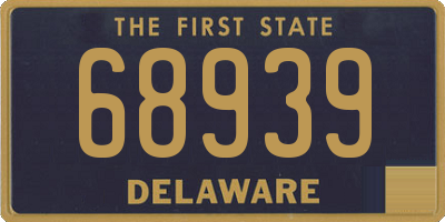 DE license plate 68939