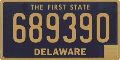 DE license plate 689390