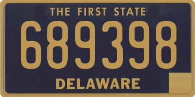 DE license plate 689398