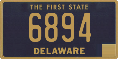 DE license plate 6894