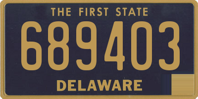 DE license plate 689403