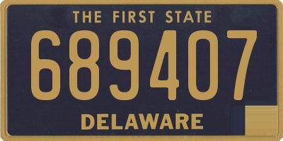DE license plate 689407