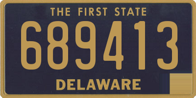 DE license plate 689413
