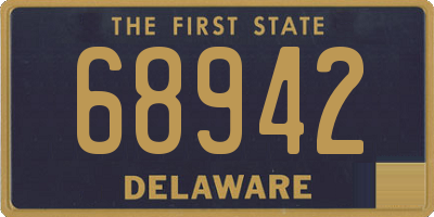 DE license plate 68942