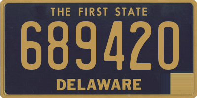 DE license plate 689420