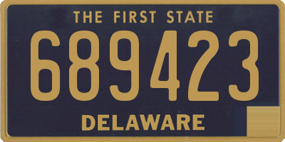 DE license plate 689423