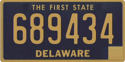 DE license plate 689434