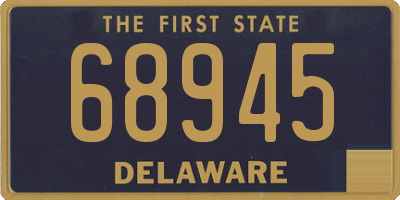 DE license plate 68945