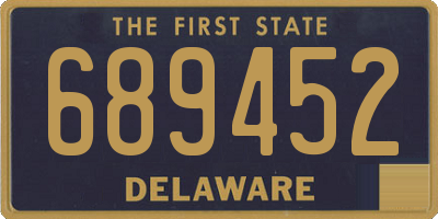 DE license plate 689452