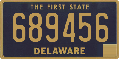 DE license plate 689456