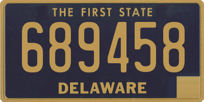 DE license plate 689458