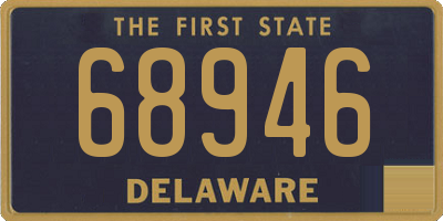 DE license plate 68946
