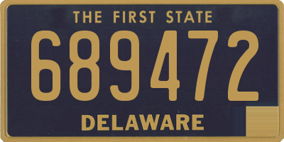 DE license plate 689472