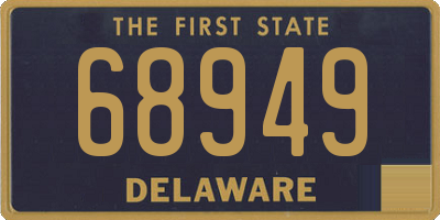 DE license plate 68949