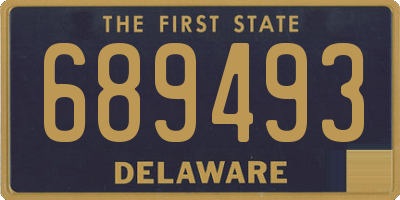 DE license plate 689493