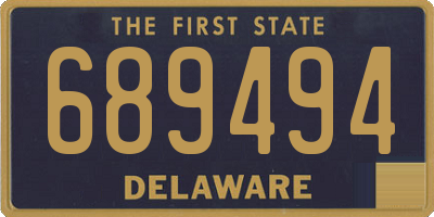 DE license plate 689494