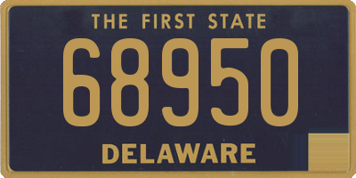 DE license plate 68950