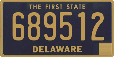 DE license plate 689512