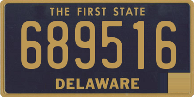 DE license plate 689516