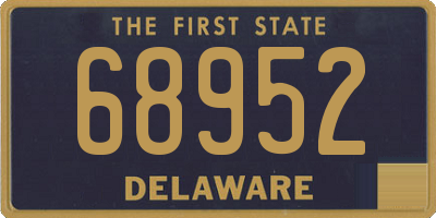 DE license plate 68952