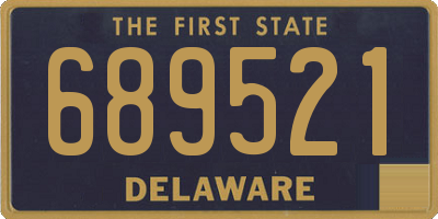 DE license plate 689521