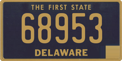 DE license plate 68953