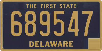 DE license plate 689547