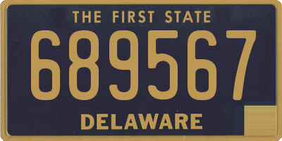 DE license plate 689567