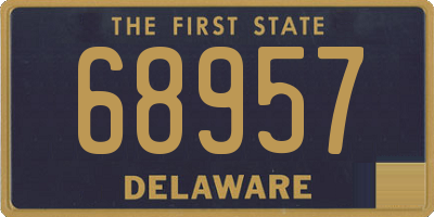 DE license plate 68957