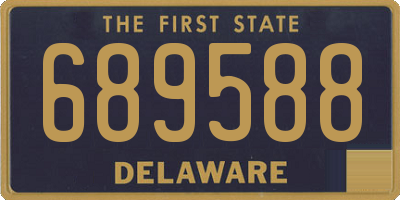 DE license plate 689588