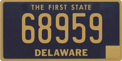 DE license plate 68959