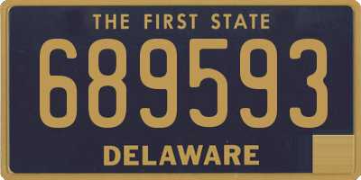 DE license plate 689593