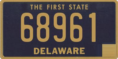 DE license plate 68961