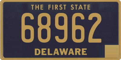DE license plate 68962