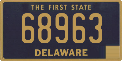 DE license plate 68963